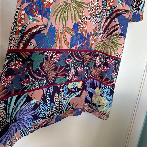 Jean-Pierre Klifa Paris size large, Daphne Tropical Print Dress with 3/4 Sleeves - Picture 4 of 6